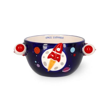 LEGAMI STONEWARE CEREAL BOWL-SPACE EXPLORER