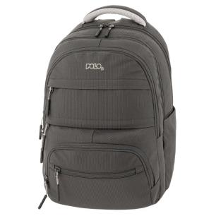 POLO ΣΧΟΛΙΚΟ ΣΑΚΙΔΙΟ ΠΛΑΤΗΣ MULTI POCKET ΓΚΡΙ