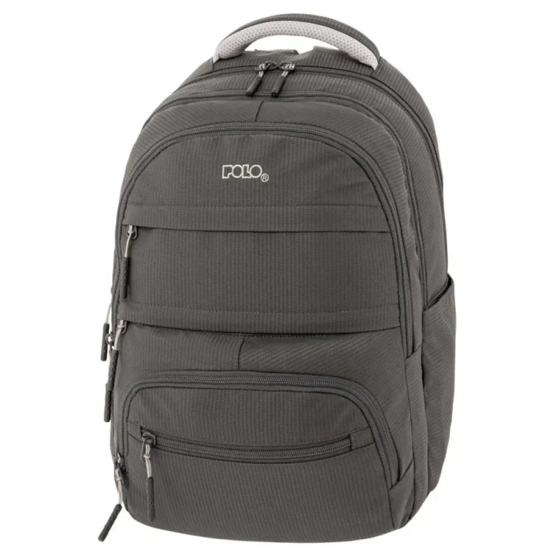 POLO SCHOOL BACKPACK MULTI POCKET GRAY