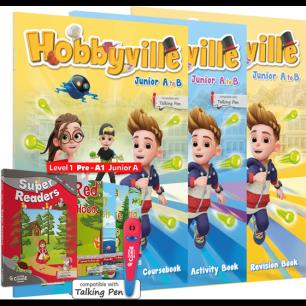HOBBYVILLE JUNIOR A TO B ΠΑΚΕΤΟ(+REVISION+ S.READERS LEVEL1 +TALKING PEN HOBBYVILLE )
