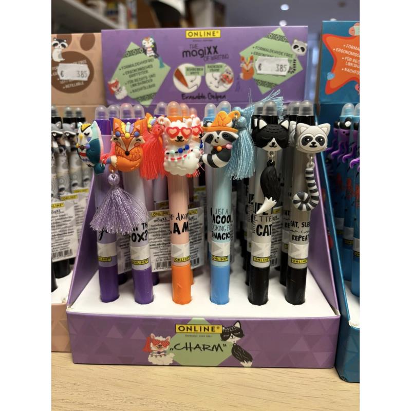  MAGIXX FUN CHARM  ΣΤΥΛΟ GEL ΜΕ ΜΕΛΑΝΙ ΜΠΛΕ ΠΟΥ ΣΒΗΝΕΙ ΑΛΕΠΟΥ