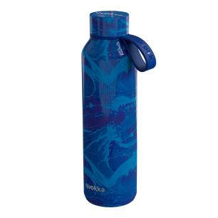 QUOKKA BLUE STAINLESS STEEL THERMOS WITH WAVE DESIGN 630 ML