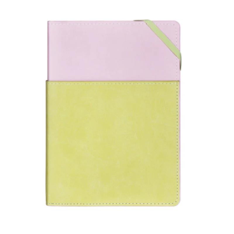 DESIGNWORKS ΣΗΜΕΙΩΜΑΤΑΡΙΟ ΜΕ ΘΗΚΗ VEGAN LEATHER POCKET JOURNAL LILAC & MATCHA