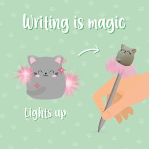 LEGAMI WRITING IS MAGIG-LIGHT UP BALLPOINT-KITTY