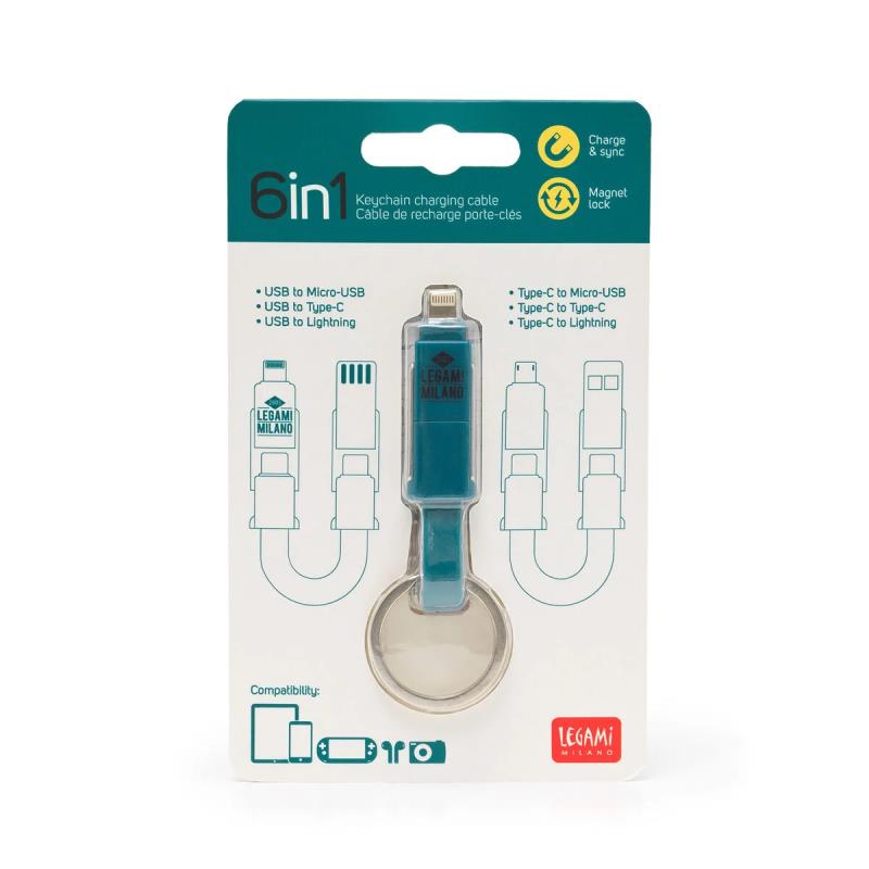 LEGAMI 6 IN 1 KEYCHAIN CHARGING CABLE LEGAMI 6 IN 1 KEYCHAIN CHARGING CABLE