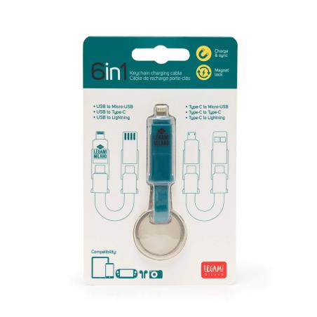 LEGAMI 6 IN 1 KEYCHAIN CHARGING CABLE