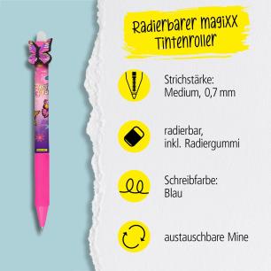  MAGIXX FUN CHARM  ΣΤΥΛΟ GEL ΜΕ ΜΕΛΑΝΙ ΜΠΛΕ ΠΟΥ ΣΒΗΝΕΙ ΠΕΤΑΛΟΥΔΑ