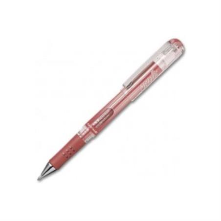 PENTEL HYBRID GEL GRIP METALLIC PEN 1MM-ΚΑΦΕ
