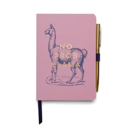  VINTAGE SASS NOTEBOOK WITH PEN- NO PROB LLAMA