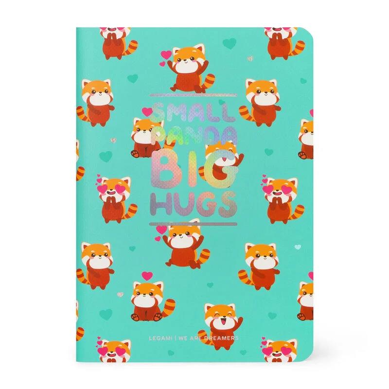 LEGAMI ΣΗΜΕΙΩΜΑΤΑΡΙΟ A6 (9X13.5) ΜΕ ΓΡΑΜΜΕΣ - QUADERNO SMALL LINED BOTEBOOK - RED PANDA