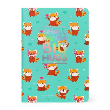 LEGAMI ΣΗΜΕΙΩΜΑΤΑΡΙΟ A6 (9X13.5) ΜΕ ΓΡΑΜΜΕΣ - QUADERNO SMALL LINED BOTEBOOK - RED PANDA