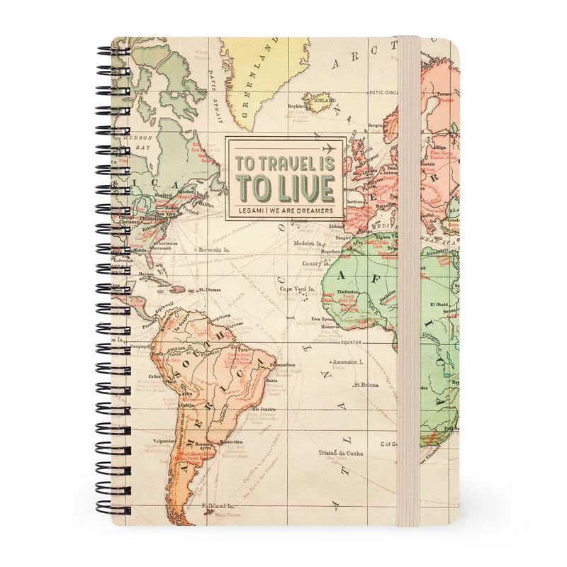 LEGAMI ΣΗΜΕΙΩΜΑΤΑΡΙΟ ΣΠΙΡΑΛ Α5 ΜΕ ΛΑΣΤΙΧΟ - LARGE LINED SPIRAL NOTEBOOK - TRAVEL (ΤΑΞΙΔΙΑ) LEGAMI ΣΗΜΕΙΩΜΑΤΑΡΙΟ ΣΠΙΡΑΛ Α5 ΜΕ ΛΑΣΤΙΧΟ - LARGE LINED SPIRAL NOTEBOOK - TRAVEL (ΤΑΞΙΔΙΑ)