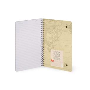 LEGAMI  ΣΗΜΕΙΩΜΑΤΑΡΙΟ ΣΠΙΡΑΛ  Α5 ΜΕ ΛΑΣΤΙΧΟ - LARGE LINED SPIRAL NOTEBOOK - TRAVEL (ΤΑΞΙΔΙΑ)