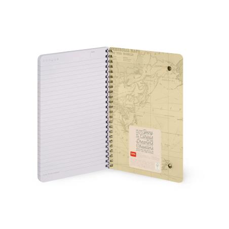 LEGAMI  ΣΗΜΕΙΩΜΑΤΑΡΙΟ ΣΠΙΡΑΛ  Α5 ΜΕ ΛΑΣΤΙΧΟ - LARGE LINED SPIRAL NOTEBOOK - TRAVEL (ΤΑΞΙΔΙΑ)