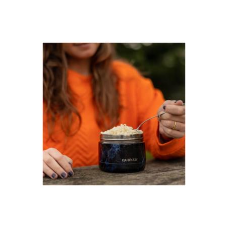 QUOKKA ΔΟΧΕΙΟ ΦΑΓΗΤΟΥ ΑΝΟΞΕΙΔΩΤΟ ΘΕΡΜΟΣ  BLACK MARBEL 600ML
