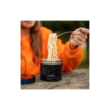 QUOKKA ΔΟΧΕΙΟ ΦΑΓΗΤΟΥ ΑΝΟΞΕΙΔΩΤΟ ΘΕΡΜΟΣ  BLACK MARBEL 600ML