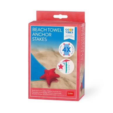 LEGAMI- BEACH TOWEL ANCHORS STAKES-STARFISH