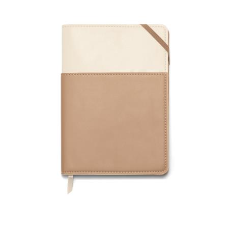  DESIGNWORKS INK -VEGAN LEATHER POCKET JOURNAL- IVOR-TAUPE