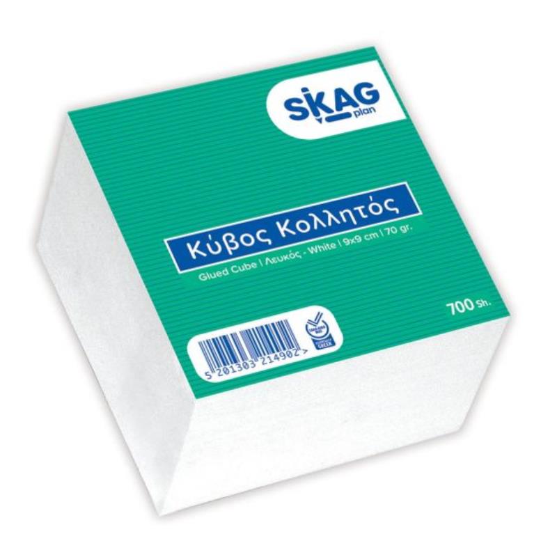 SKAG ΧΑΡΤΑΚΙΑ ΣΗΜΕΙΩΣΕΩΝ ΚΥΒΟΣ ΚΟΛΛΗΤΟΣ (ΔΗΛΟΣ) 9x9 700Φ ΛΕΥΚΟ SKAG ΧΑΡΤΑΚΙΑ ΣΗΜΕΙΩΣΕΩΝ ΚΥΒΟΣ ΚΟΛΛΗΤΟΣ (ΔΗΛΟΣ) 9x9 700Φ ΛΕΥΚΟ