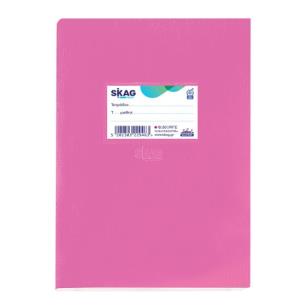 SKAG ΤΕΤΡΑΔΙΟ  (SUPER) ΠΛΑΣΤΙΚΟ ΦΟΥΞΙΑ 17X25 ΡΙΓΕ 50Φ 80ΓΡ