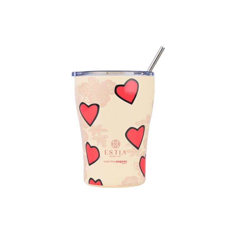 ESTIA ΘΕΡΜΟΣ COFFEE MUG SAVE THE AEGEAN 350ml TENDER LACE ESTIA ΘΕΡΜΟΣ COFFEE MUG SAVE THE AEGEAN 350ml TENDER LACE