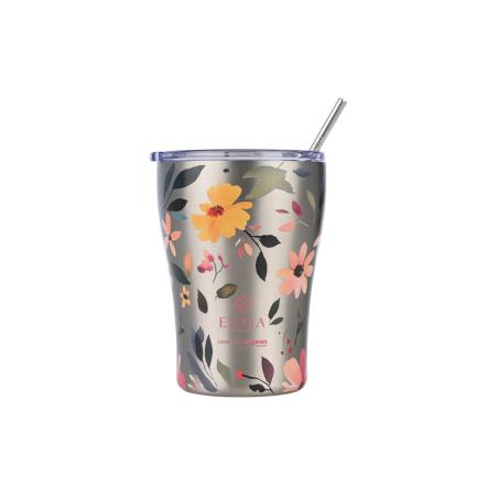 ESTIA ΘΕΡΜΟΣ COFFEE MUG SAVE THE AEGEAN 350ml SILVER BOTANIC