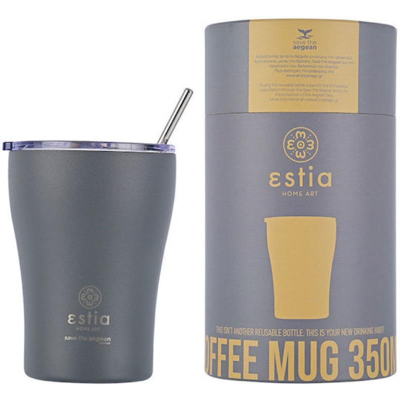 ESTIA COFFEE MUG SAVE THE AEGEAN 350ML FJORD GREY ESTIA COFFEE MUG SAVE THE AEGEAN 350ML FJORD GREY