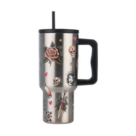 ESTIA  ΘΕΡΜΟΣ  STRAW TUBLER OLD SCHOOL 900ML