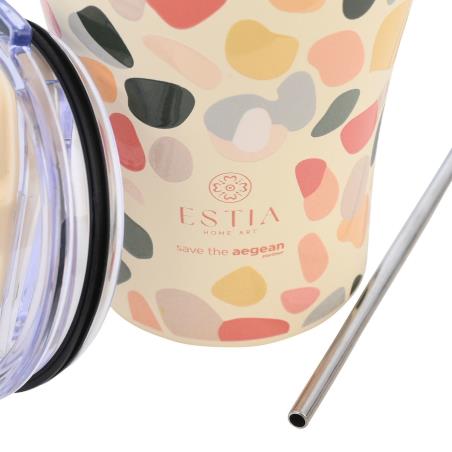 ESTIA ΘΕΡΜΟΣ COFFEE MUG SAVE THE AEGEAN 350ml HUE PEBBLES