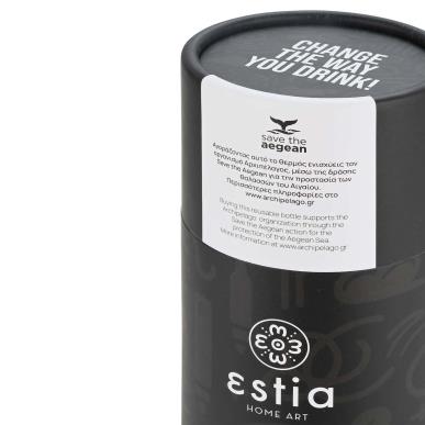 ESTIA ΘΕΡΜΟΣ TRAVEL FLASK SAVE THE AEGEAN 500ML NOIR ECHO
