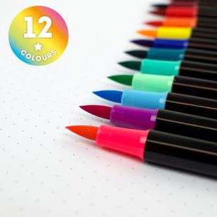 LEGAMI BRUSH MARKERS-BRIGHT COLOURS 12 τεμ