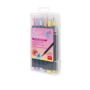 LEGAMI SET OF 12 BRUSHES-PASTEL COLOURS