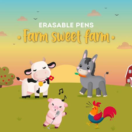 LEGAMI FARM SWEET FARM SET OF 4 ERASABLE PENS