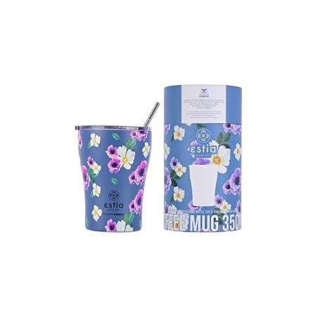 ESTIA COFFEE MUG SAVE THE AEGEAN 350ml GARDEN BLUE