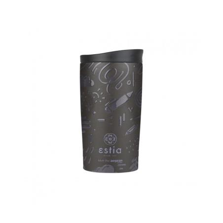 ESTIA ΘΕΡΜΟΣ TRAVEL MUG SAVE THE AEGEAN 350ml NOIR ECHO