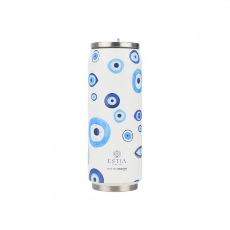 ESTIA ΘΕΡΜΟΣ TRAVEL MUG SAVE THE AEGEAN 350ml LEOPARD TAUPE