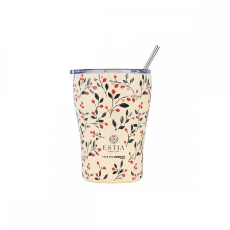 ESTIA ΘΕΡΜΟΣ COFFEE MUG SAVE THE AEGEAN 350ml BLOOM BEIGE