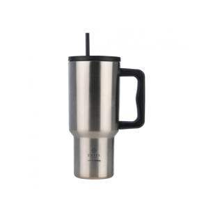 ESTIA ΘΕΡΜΟΣ STRAW TUMBLER XL SAVE THE AEGEAN 900ml NOIR ECHO