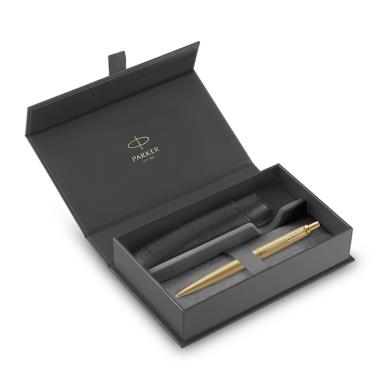 PARKER ΣΕΤ ΣΤΥΛΟ JOTTER XL MCHR GOLD GT BP+BLK PU PP ΘΗΚΗ ΔΕΡΜΑΤΙΝΗ