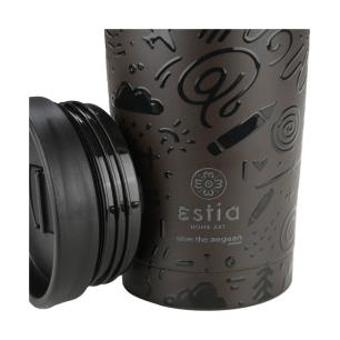 ESTIA ΘΕΡΜΟΣ TRAVEL MUG SAVE THE AEGEAN 350ml NOIR ECHO
