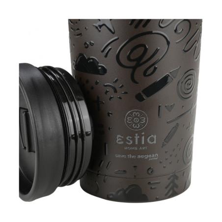 ESTIA ΘΕΡΜΟΣ TRAVEL MUG SAVE THE AEGEAN 350ml NOIR ECHO