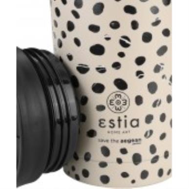 ESTIA ΘΕΡΜΟΣ TRAVEL MUG SAVE THE AEGEAN 350ml LEOPARD TAUPE