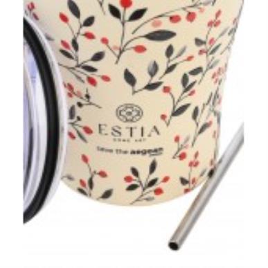 ESTIA ΘΕΡΜΟΣ COFFEE MUG SAVE THE AEGEAN 350ml BLOOM BEIGE