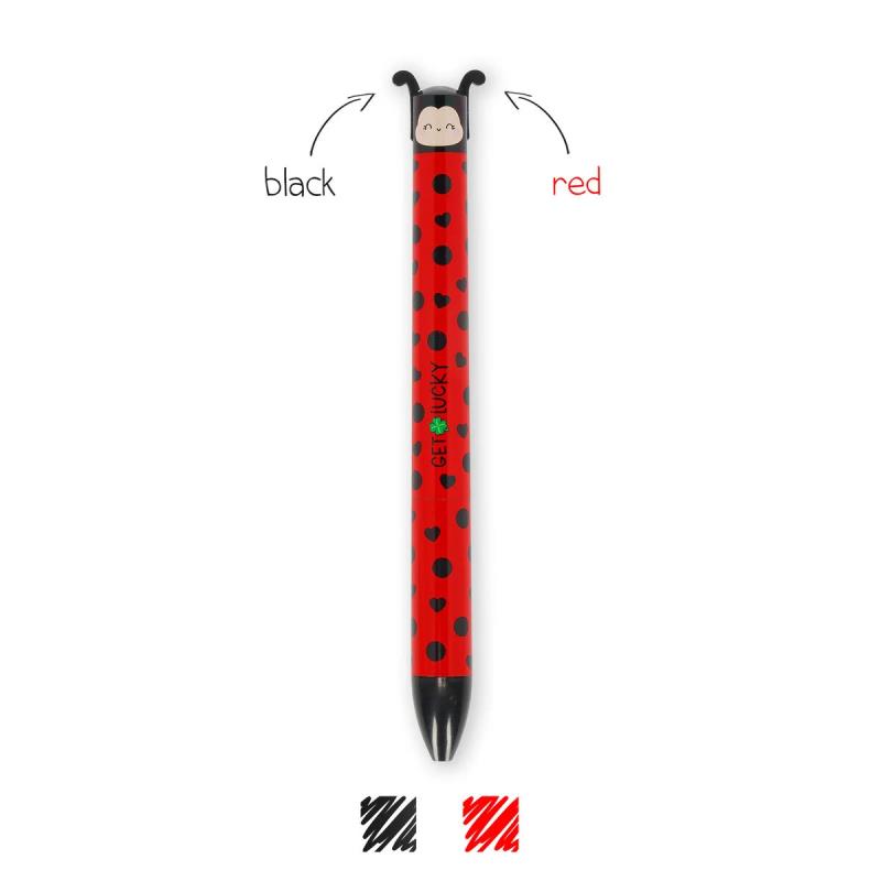 LEGAMI ΣΤΥΛΟ TWO-COLOUR BALLPOINT PEN - CLICK & CLACK 1mm LADYBUG