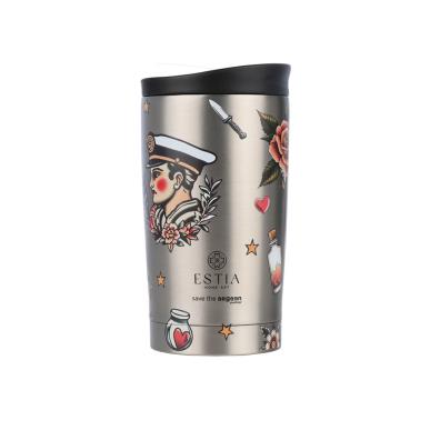 ESTIA ΘΕΡΜΟΣ TRAVEL MUG SAVE THE AEGEAN 350ml SKY GARDEN