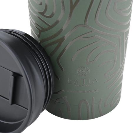 ESTIA ΘΕΡΜΟΣ TRAVEL MUG SAVE THE AEGEAN 350ml OLIVE FLOW