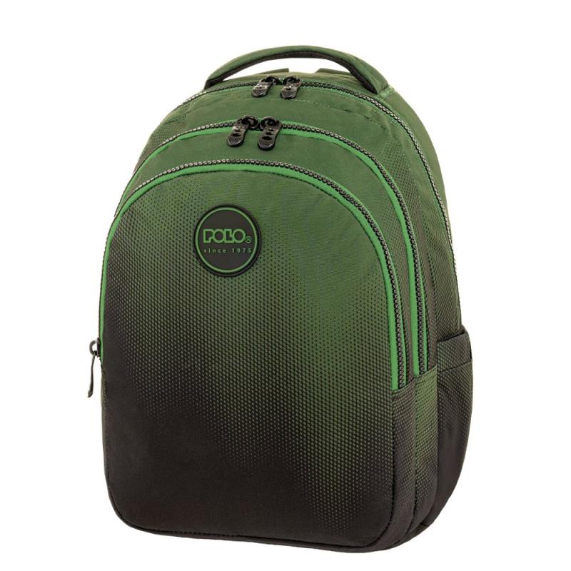 POLO ΣΑΚΙΔΙΟ ΠΛΑΤΗΣ FOCUS GRADIENT BLACK-GREEN