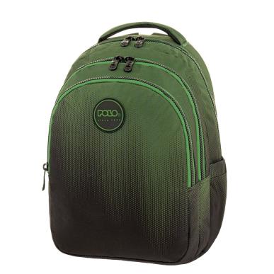 POLO ΣΑΚΙΔΙΟ ΠΛΑΤΗΣ FOCUS GRADIENT BLACK-GREEN