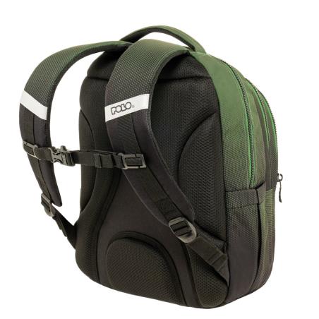 POLO ΣΑΚΙΔΙΟ ΠΛΑΤΗΣ FOCUS GRADIENT BLACK-GREEN